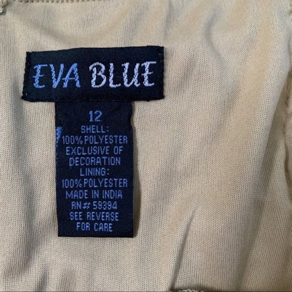 New Floral Sleeveless Eva Blue Dress Size 12 - Picture 9 of 11